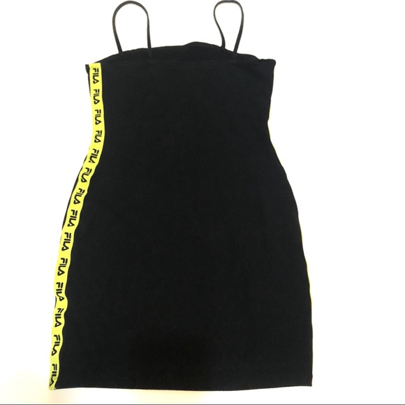 FILA UO BLACK & GREEN SIDE TAPE BODY CON DRESS - Picture 9 of 11